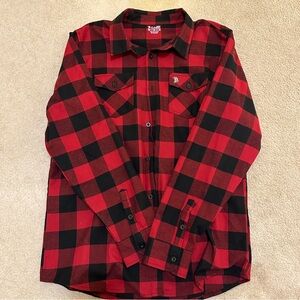 NOMAD RED & BLACK MENS FLANNEL